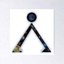 Stargate inspired space design Earth symbol Poster