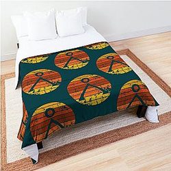 Retro StargateEarth Chevron Comforter