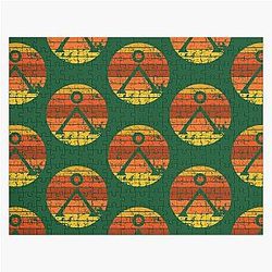 Retro StargateEarth Chevron Jigsaw Puzzle