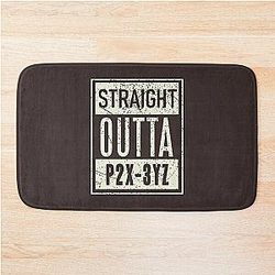 Straight Outta P2X-3YZ Stargate Earth Bath Mat