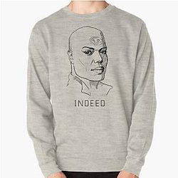 Teal'c Stargate white background Pullover Sweatshirt