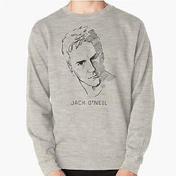 Jack O'Neil Stargate on white background Pullover Sweatshirt