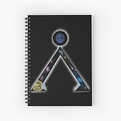 Stargate design ispirato spazio simbolo Terra Spiral Notebook