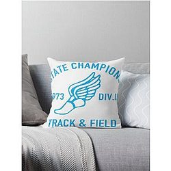 State Champs Aqua Throw Pillow