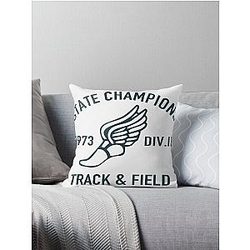 State Champs Blue & White Throw Pillow