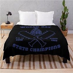Fantastic Mr Fox T-Shirtfantastic mr fox whack bat state champs lights T-Shirt-by KingShit- Throw Blanket