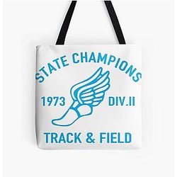 State Champs Aqua All Over Print Tote Bag