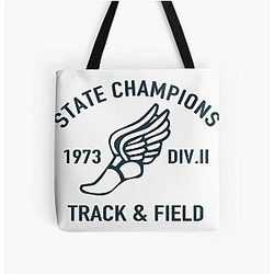 State Champs Blue & White All Over Print Tote Bag