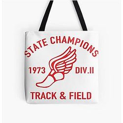 State Champs Red & White All Over Print Tote Bag
