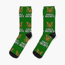 State of Decay 2 남자를위한 최고의 그래픽 최고의 Tee Cool Summer Tee For Men Funny Gifts 양말