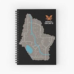 State of Decay 2 Map Meagher Valley Spiral Notebook