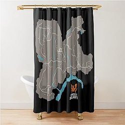 State of Decay 2 Map Cascade Hills Shower Curtain