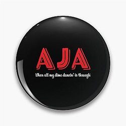 Steely Dan Aja Travel Ad (Inverted) Essential  Pin