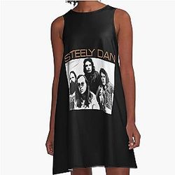 Cute Puppy Flower Vector  Steely Dan A-Line Dress