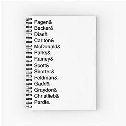 Steely Dan Aja Helvetica Design Spiral Notebook