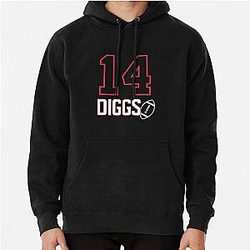 Stefon Diggs Number 14 Minimalist Football Fan Art Pullover Hoodie