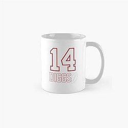 Stefon Diggs Number 14 Minnesota Football Fan Art Classic Mug