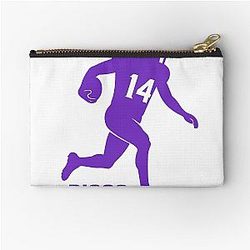 Stefon Diggs Number 14 Minimalist Football Fan Art Zipper Pouch