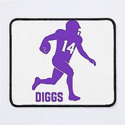 Stefon Diggs Number 14 Minimalist Football Fan Art Mouse Pad