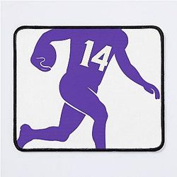 Stefon Diggs Number 14 Minimalist Football Fan Art Mouse Pad