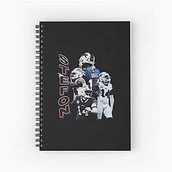 Stefon Diggs Vintage Spiral Notebook