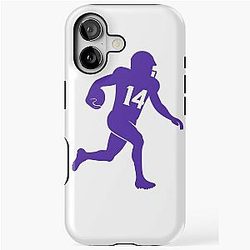 Stefon Diggs Number 14 Minimalist Football Fan Art iPhone Case