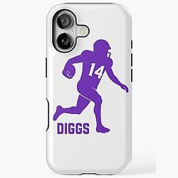 Stefon Diggs Number 14 Minimalist Football Fan Art iPhone Tough Case