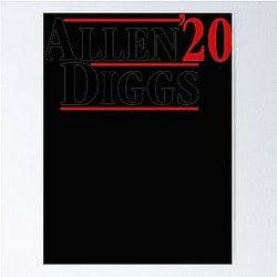 Josh Allen and Stefon Diggs 2020 Buffalo Bills Poster