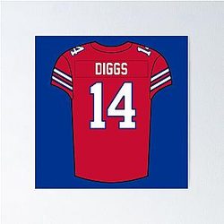 Stefon Diggs Jersey Poster