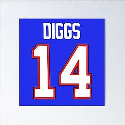 Stefon Diggs Number Poster