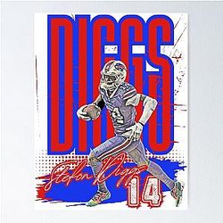 Stefon Diggs Buffalo Bills Tribute Design Poster