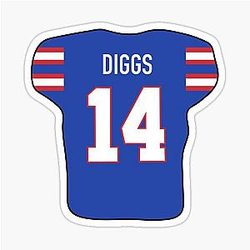 Stefon Diggs Jersey Sticker