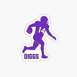 Stefon Diggs Minimalist Football Fan Art Sticker