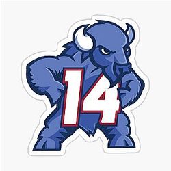 Stefon Diggs Buffalo Bills Logo Hybrid Sticker