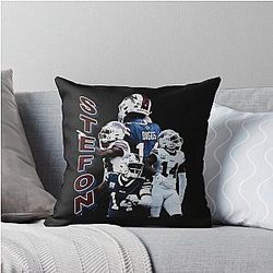 Stefon Diggs Vintage Throw Pillow