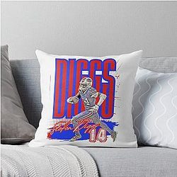 Stefon Diggs Buffalo Bills Tribute Design Throw Pillow