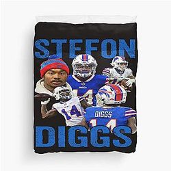 Stefon Diggs Retro Duvet Cover