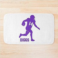 Stefon Diggs Number 14 Minimalist Football Fan Art Bath Mat
