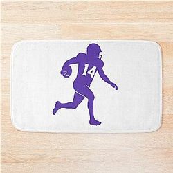 Stefon Diggs Number 14 Minimalist Football Fan Art Bath Mat