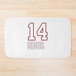 Stefon Diggs Number 14 Minimalist Football Fan Art Bath Mat
