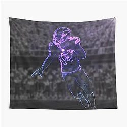 Stefon Diggs Glow Artwork Tapestry