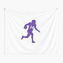 Stefon Diggs Number 14 Minimalist Football Fan Art Tapestry