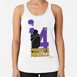 Stefon Diggs Purple Helmet Racerback Tank Top