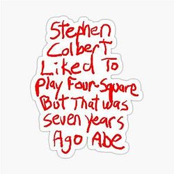 Stephen Colbert Says Crappy Drawing Sticker