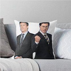Jon Stewart Stephen Colbert The Daily Show The Colbert Report Throw Pillow