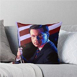 The Patriot Stephen Colbert pixel art Throw Pillow