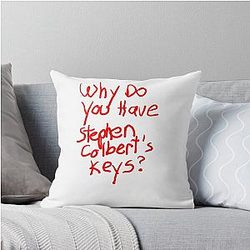 Stephen Colbert Says Crappy Drawing Throw Pillow