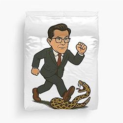 Keep On Treadin' - Stephen Colbert Strikes Back Duvet Cover