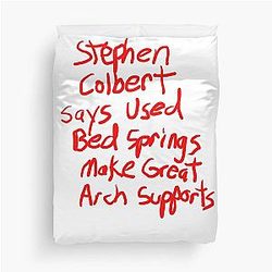 Stephen Colbert Says Crappy Drawing Duvet Cover