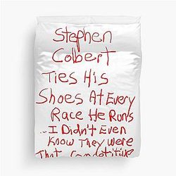 Stephen Colbert Says Crappy Drawing Duvet Cover